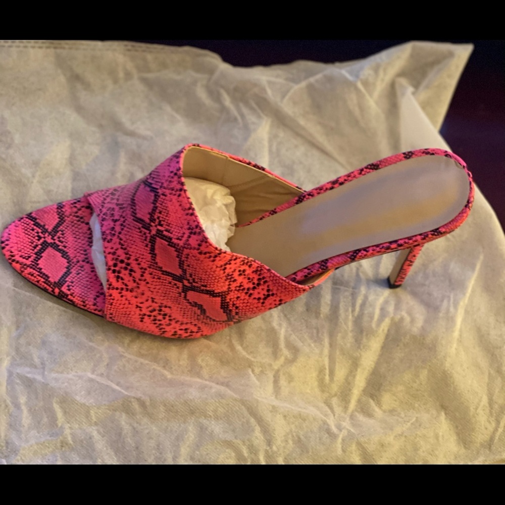 Pink Leopard Only Maker Slip On Heels Very Cute
